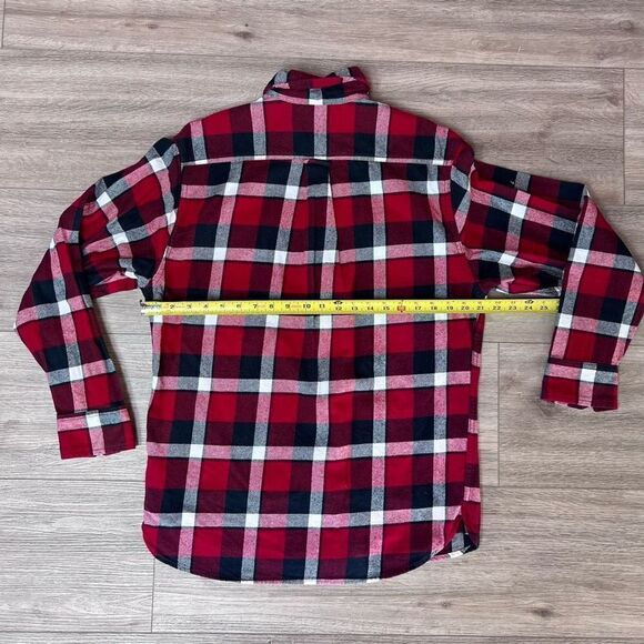 Jachs Women's‎ Red Cotton Blend Plaid Long Sleeve Button Down Shirt Size Medium - Picture 8 of 10
